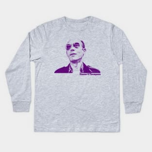 Hunter S Thompson /// Aesthetic Fanart Design Kids Long Sleeve T-Shirt